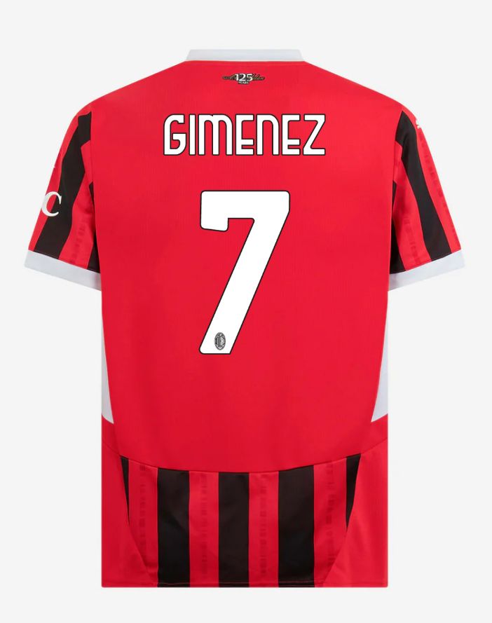 24-25 AC Milan Home 7 Gimenez Serie A Jersey