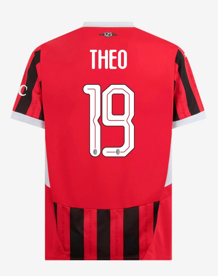 24-25 AC Milan Home 19 THEO Champions League Jersey