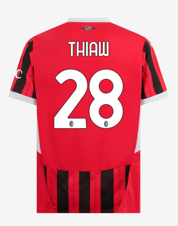 24-25 AC Milan Home 28 Thiaw Serie A Jersey
