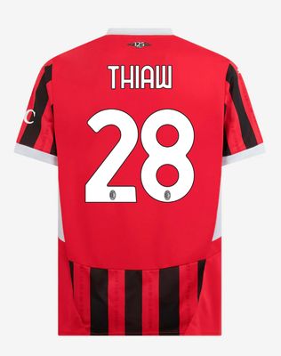 24-25 AC Milan Home 28 Thiaw Serie A Jersey