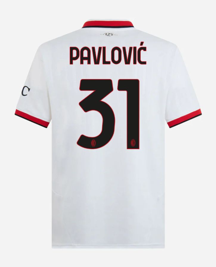 24-25 AC Milan Away 31 Pavlović Serie A Jersey