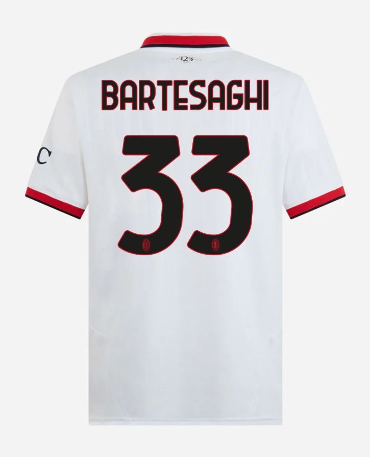 24-25 AC Milan Away 33 Bartesaghi Serie A Jersey
