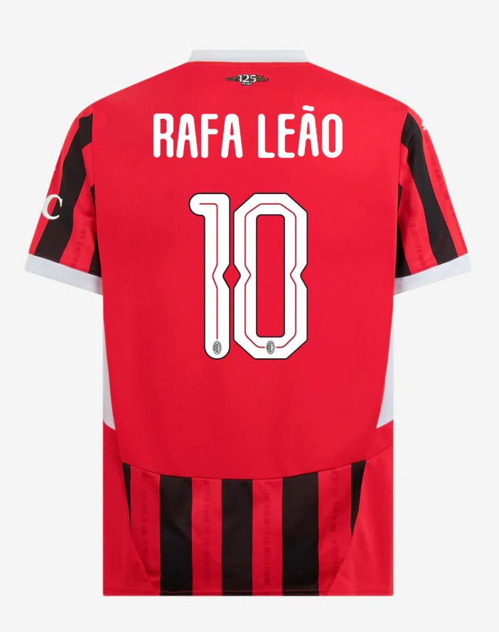 24-25 AC Milan Home 10 Rafa Leão Champions League Jersey