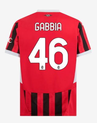 24-25 AC Milan Home 46 GABBIA Serie A Jersey