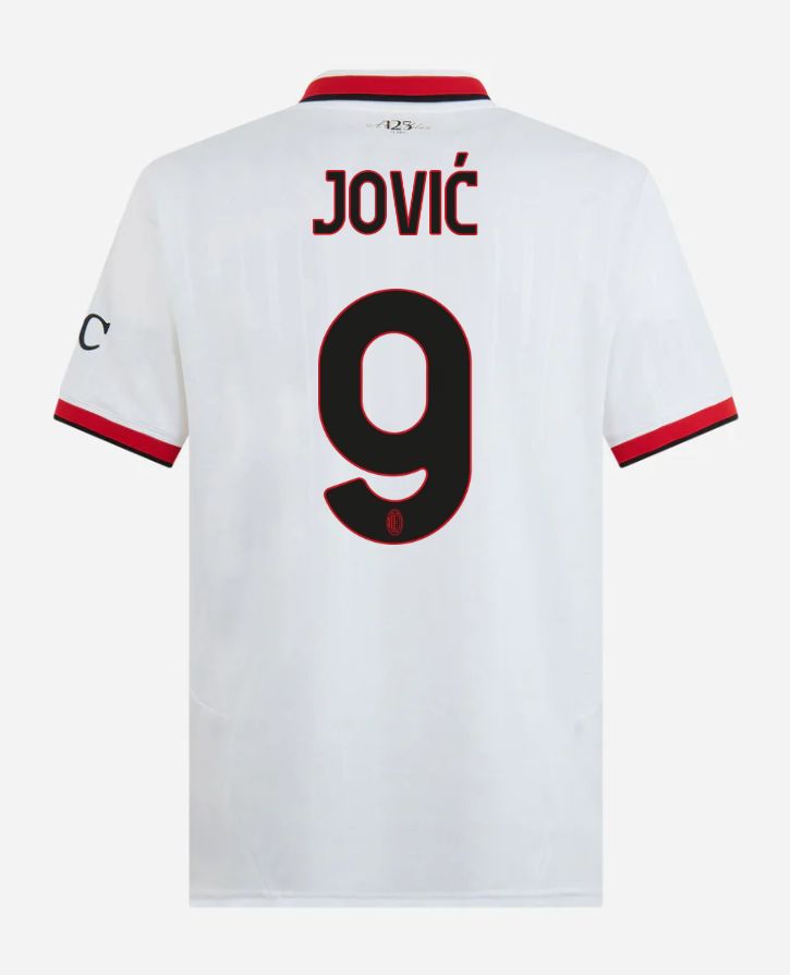 24-25 AC Milan Away 9 Jović Serie A Jersey