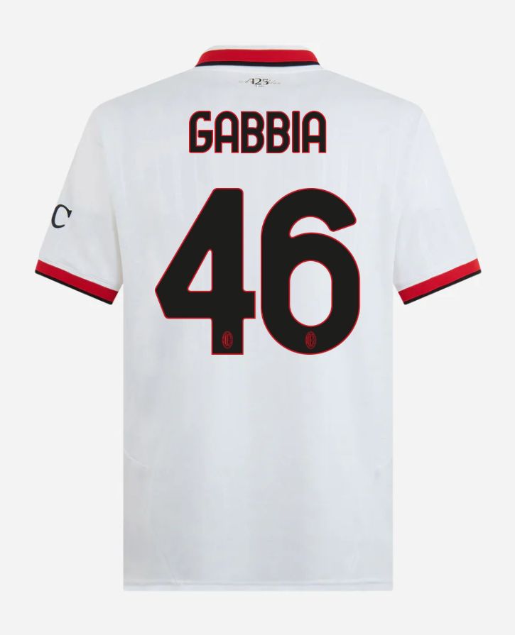 24-25 AC Milan Away 46 GABBIA Serie A Jersey