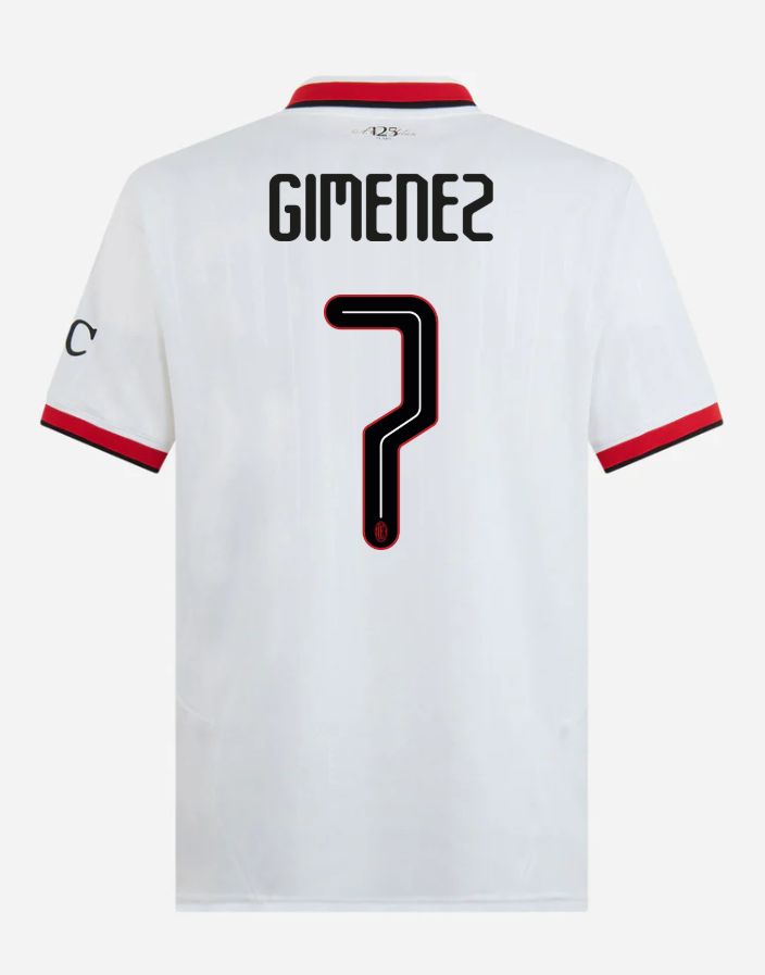 24-25 AC Milan Away 7 Gimenez Champions League Jersey