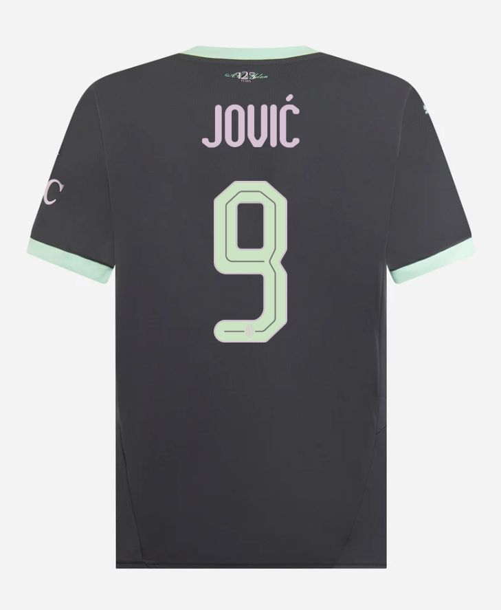 24-25 AC Milan Third 9 Jović Champions League Jersey