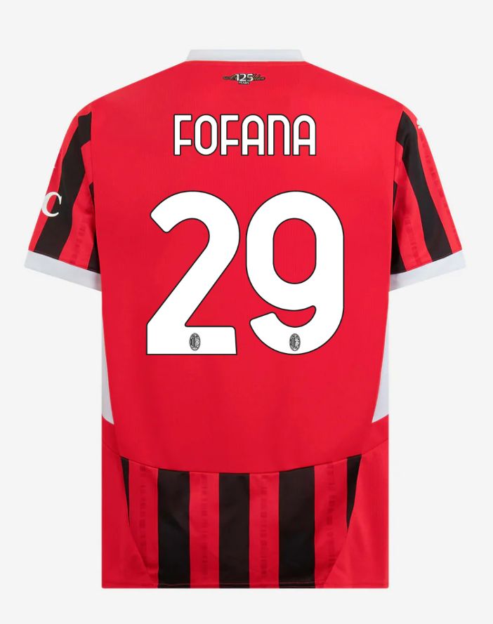 24-25 AC Milan Home 29 Fofana Serie A Jersey