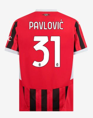 24-25 AC Milan Home 31 Pavlović Serie A Jersey