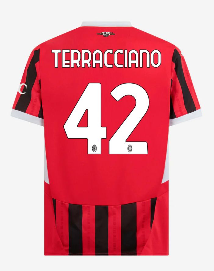 24-25 AC Milan Home 42 Terracciano Serie A Jersey