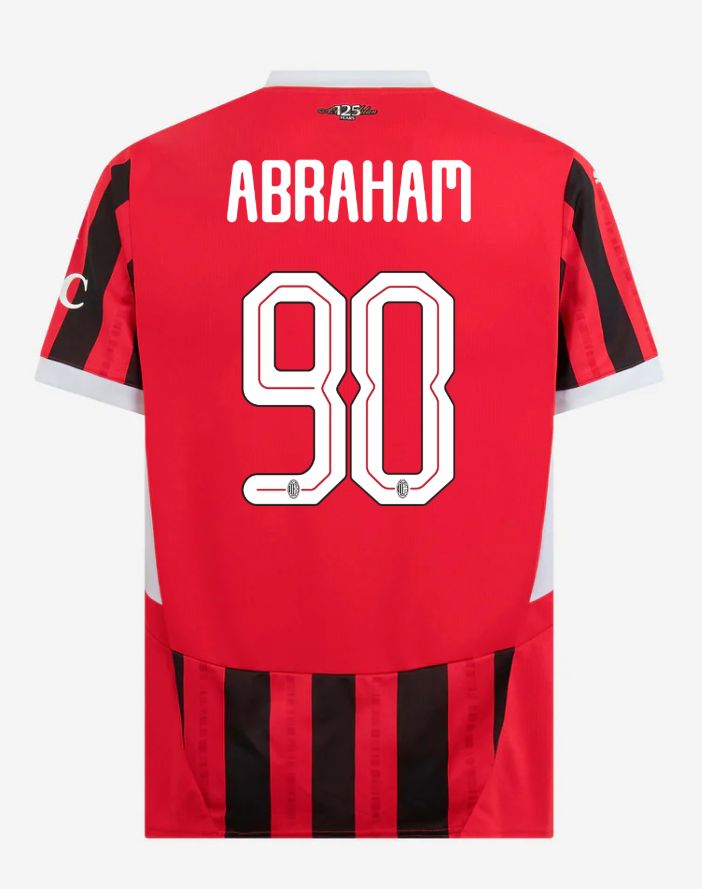 24-25 AC Milan Home 90 Abraham Champions League Jersey