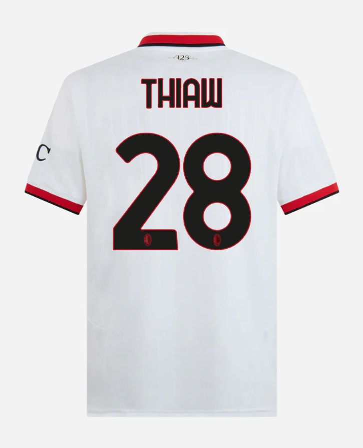 24-25 AC Milan Away 28 Thiaw Serie A Jersey