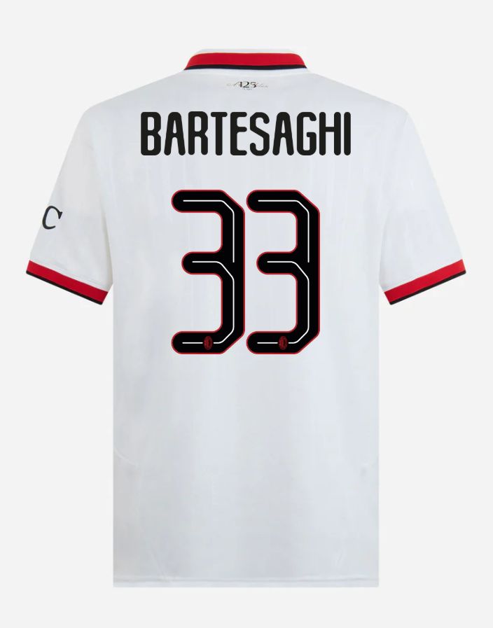 24-25 AC Milan Away 33 Bartesaghi Champions League Jersey