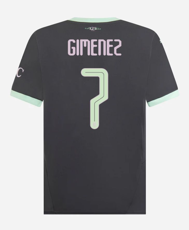 24-25 AC Milan Third 7 Gimenez Champions League Jersey