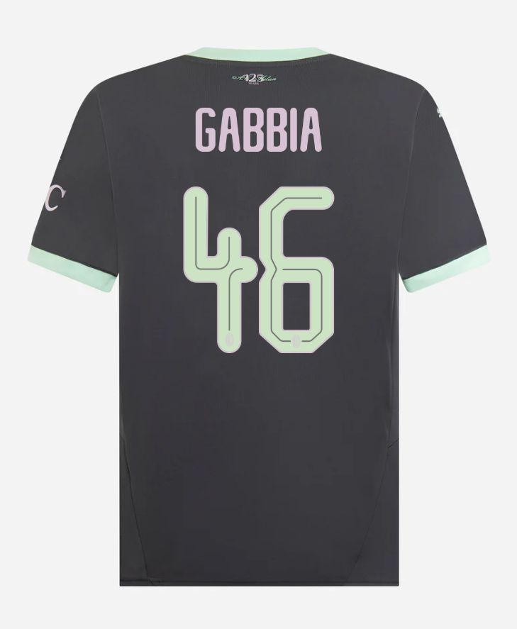 24-25 AC Milan Third 46 GABBIA Champions League Jersey