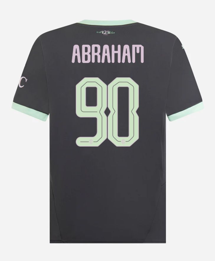 24-25 AC Milan Third 90 Abraham Champions League Jersey