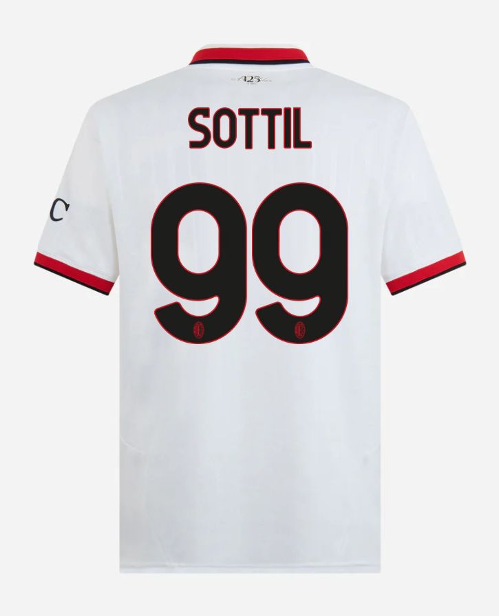 24-25 AC Milan Away 99 Sottil Serie A Jersey
