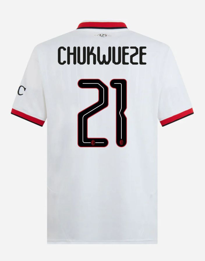 24-25 AC Milan Away 21 Chukwueze Champions League Jersey