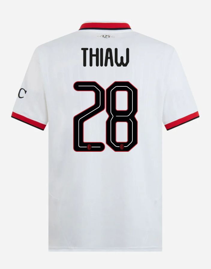 24-25 AC Milan Away 28 Thiaw Champions League Jersey