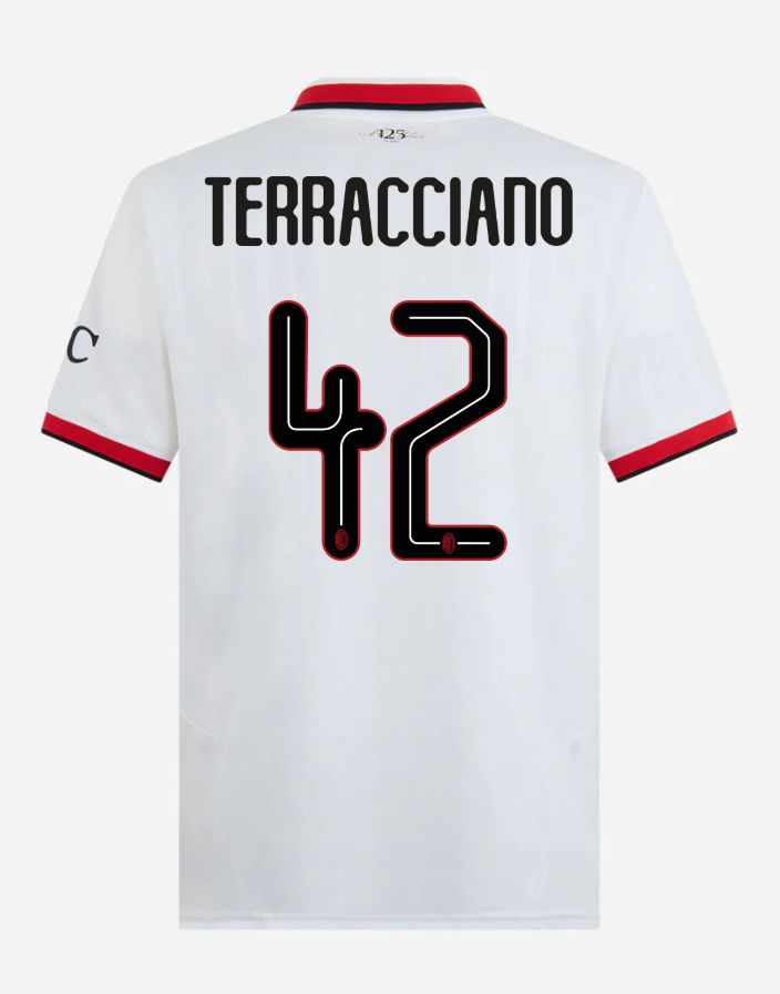 24-25 AC Milan Away 42 Terracciano Champions League Jersey