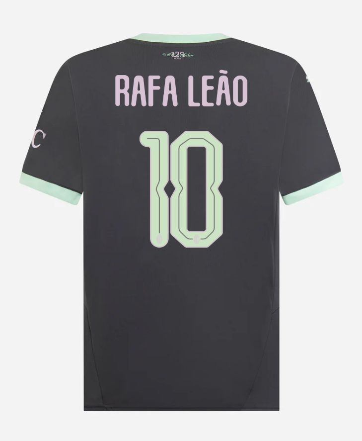 24-25 AC Milan Third 10 Rafa Leão Champions League Jersey
