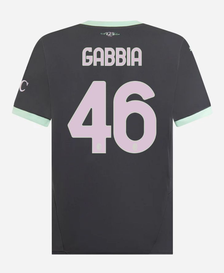 24-25 AC Milan Third 46 GABBIA Serie A Jersey