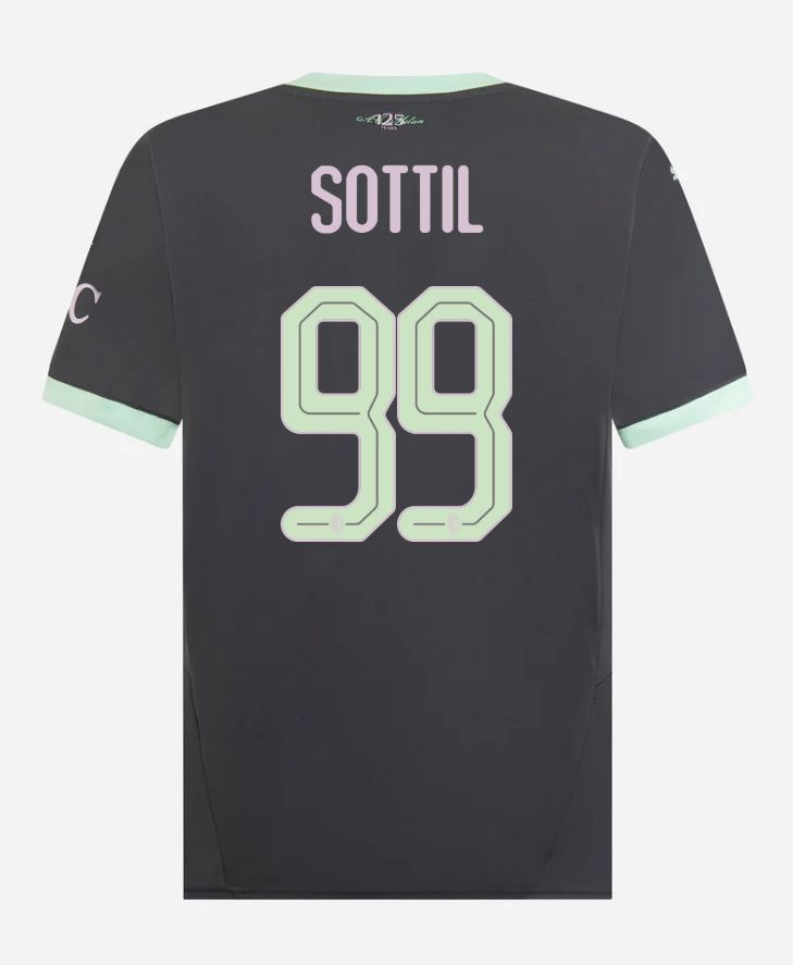 24-25 AC Milan Third 99 Sottil Champions League Jersey