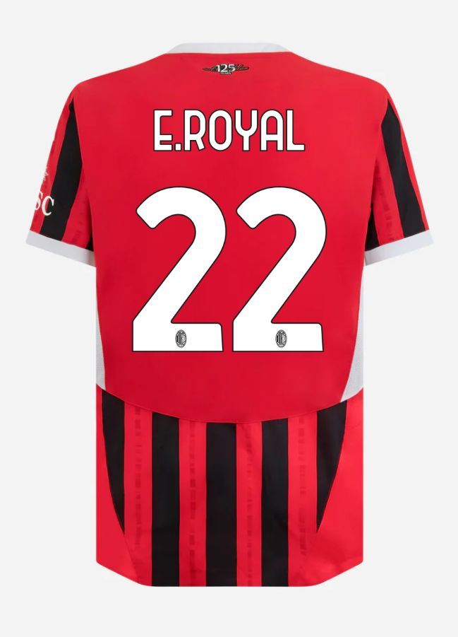 24-25 AC Milan Home E.Royal 22 Serie A Jersey (Player Version)