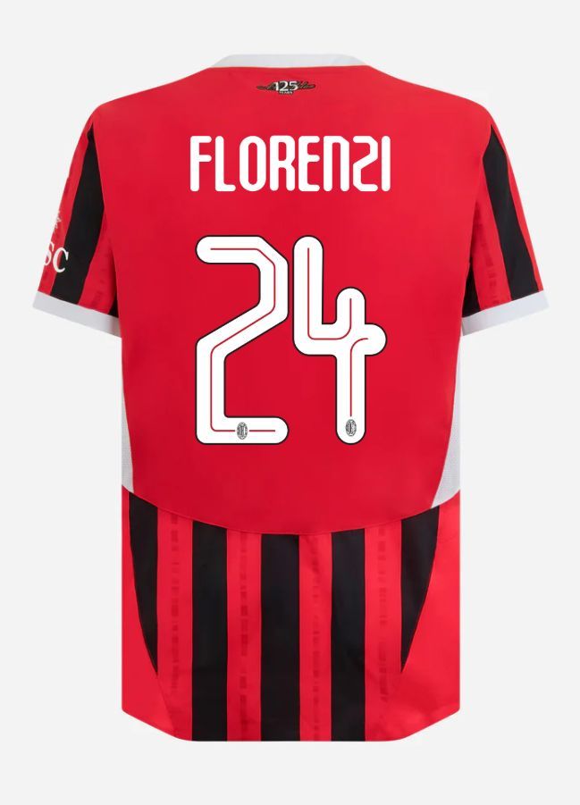 24-25 AC Milan Home Florenzi 24 Champions League Jersey (Player Version)