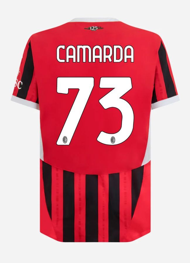 24-25 AC Milan Home Camarda 73 Serie A Jersey (Player Version)