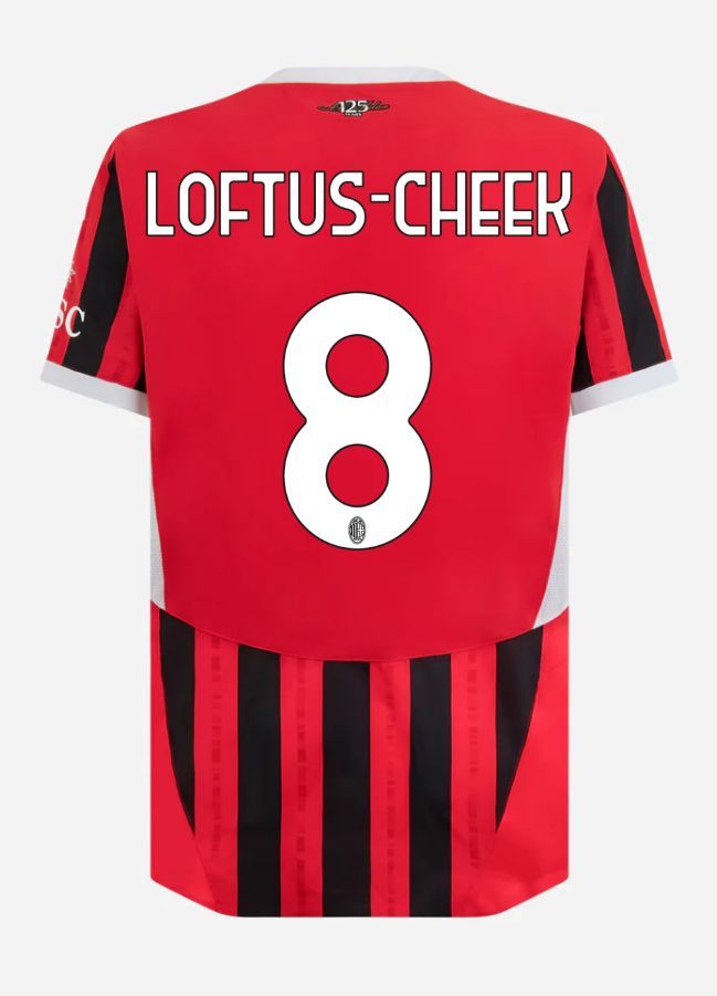24-25 AC Milan Home Loftus-Cheek 8 Serie A Jersey (Player Version)