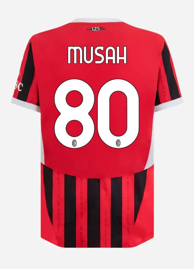 24-25 AC Milan Home Musah 80 Serie A Jersey (Player Version)