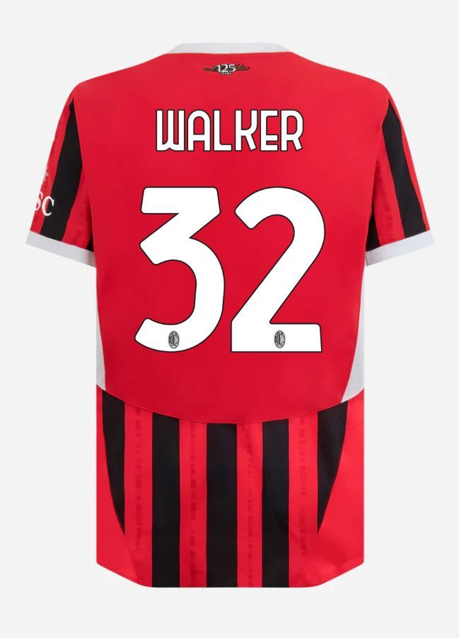24-25 AC Milan Home Walker 32 Serie A Jersey (Player Version)