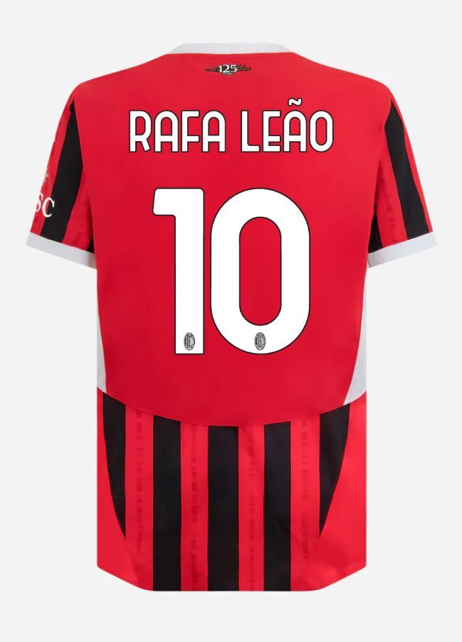 24-25 AC Milan Home Rafa 10 Leão Serie A Jersey (Player Version)