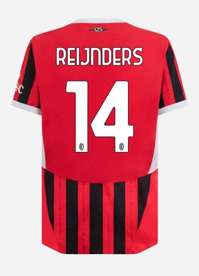 24-25 AC Milan Home Reijnders 14 Serie A Jersey (Player Version)