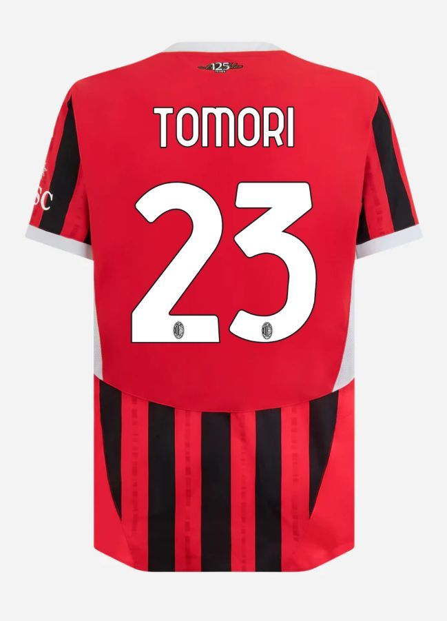 24-25 AC Milan Home Tomori 23 Serie A Jersey (Player Version)