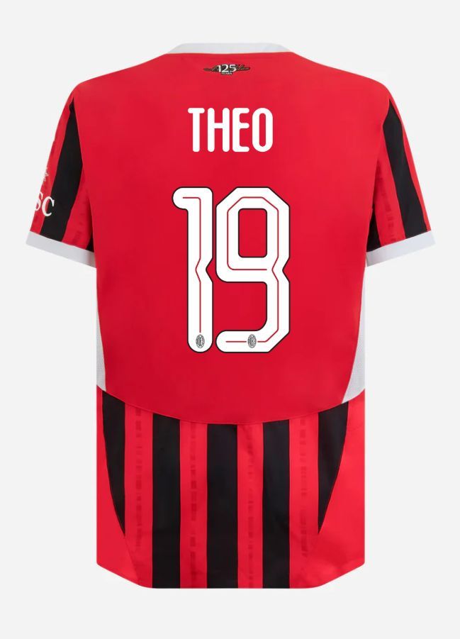 24-25 AC Milan Home THEO 19 Champions League Jersey (Player Version)