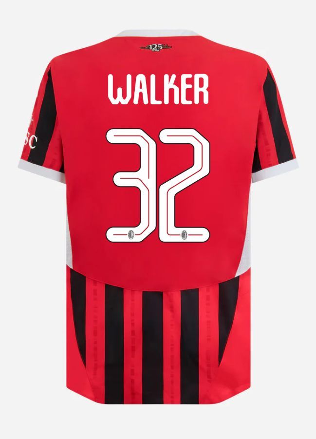 24-25 AC Milan Home Walker 32 Champions League Jersey (Player Version)