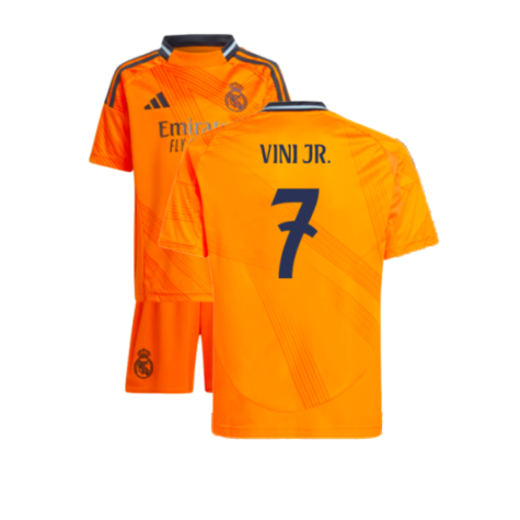 Real Real Madrid Away Jersey Kids Kit 24-25 VINI Jr. #7   