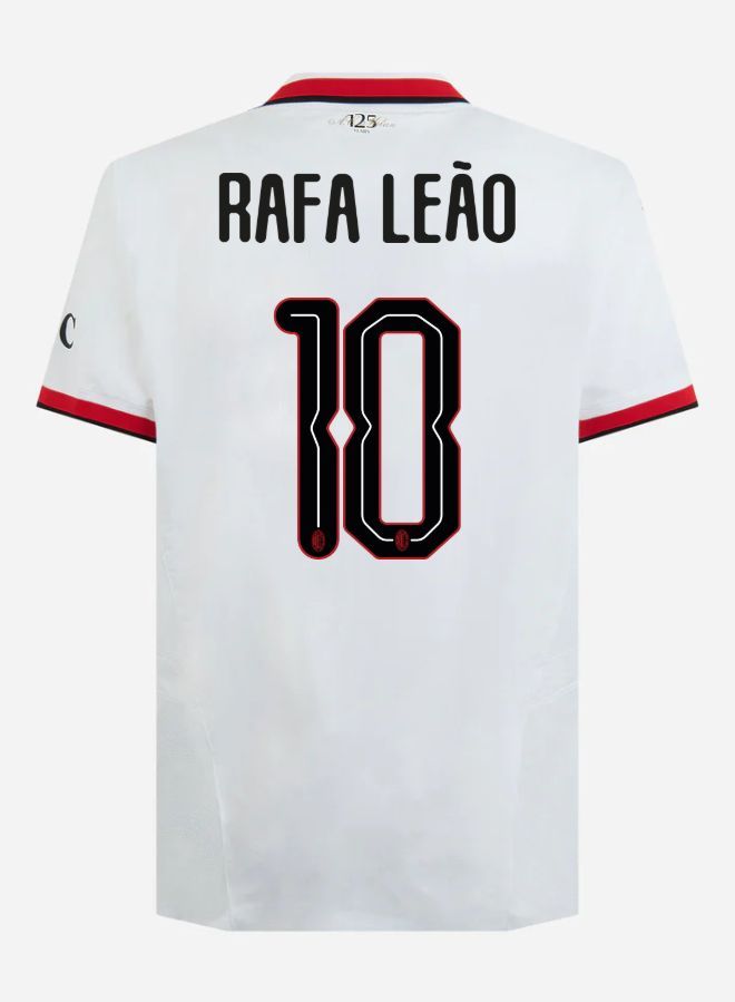 24-25 AC Milan Away Rafa 10 Leão Champions League Jersey (Player Version)