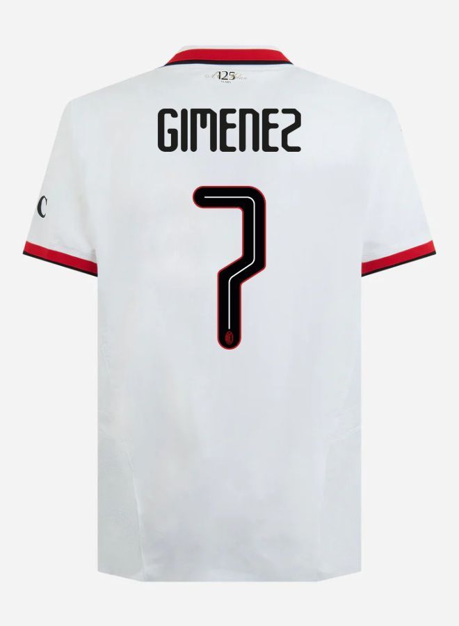 24-25 AC Milan Away Gimenez 7 Champions League Jersey (Player Version)