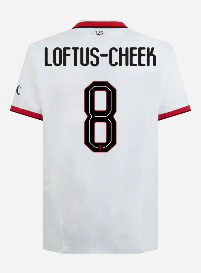 24-25 AC Milan Away Loftus-Cheek 8 Champions League Jersey (Player Version)