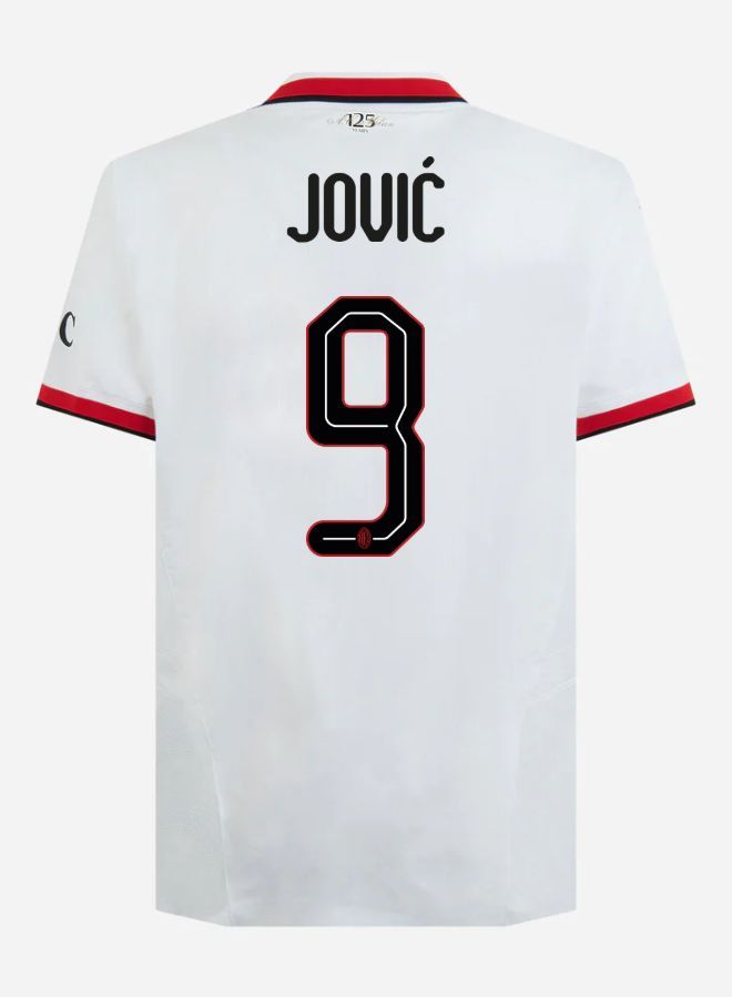 24-25 AC Milan Away Jović 9 Champions League Jersey (Player Version)