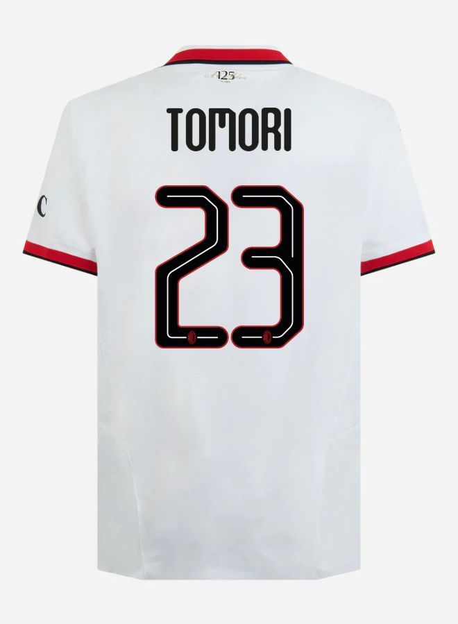 24-25 AC Milan Away Tomori 23 Champions League Jersey (Player Version)