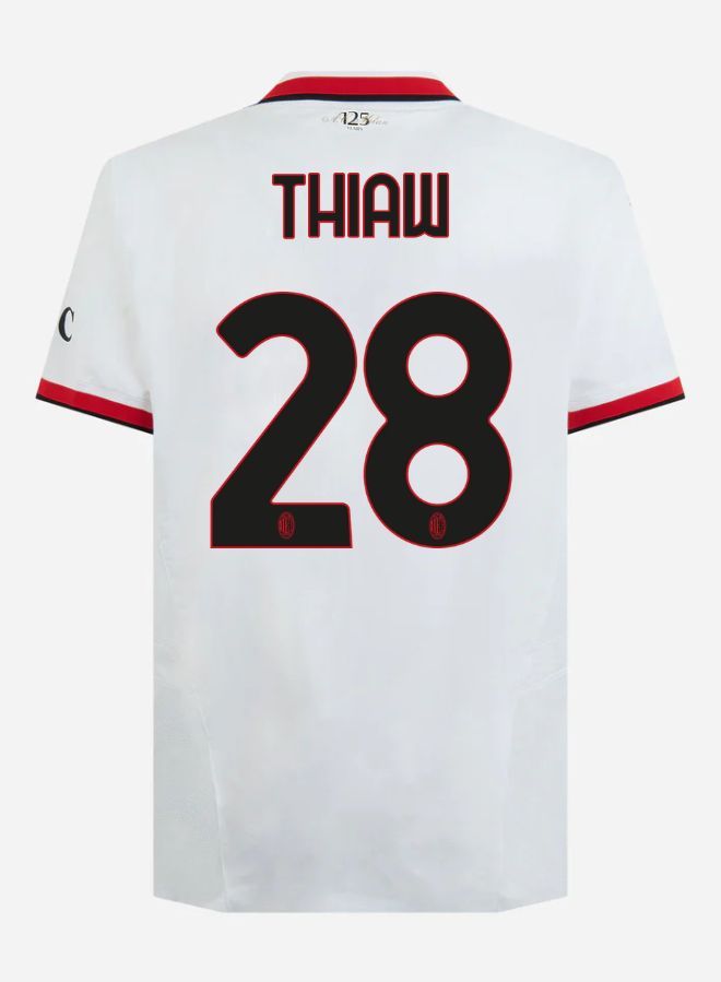 24-25 AC Milan Away Thiaw 28 Serie A Jersey (Player Version)