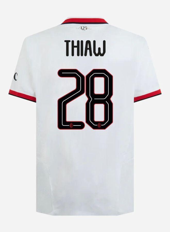 24-25 AC Milan Away Thiaw 28 Champions League Jersey (Player Version)