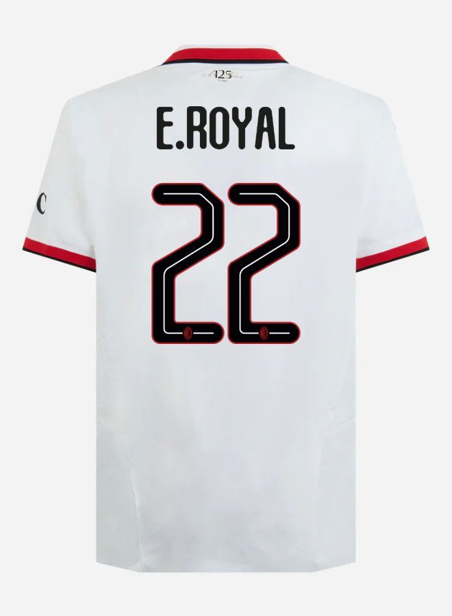 24-25 AC Milan Away E.Royal 22 Champions League Jersey (Player Version)