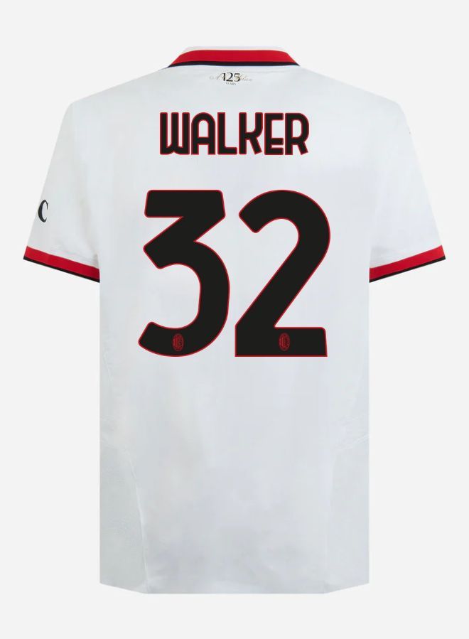 24-25 AC Milan Away Walker 32 Serie A Jersey (Player Version)
