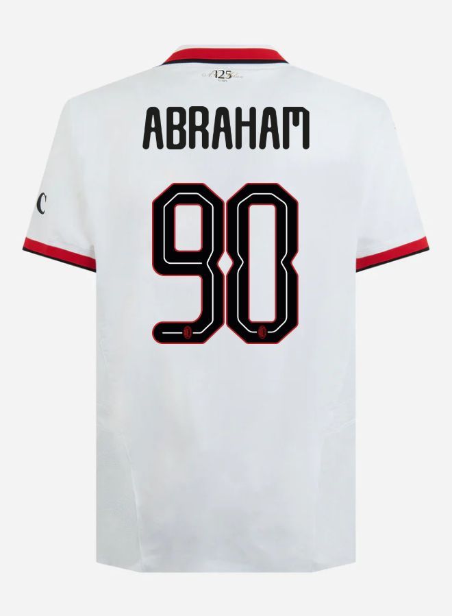 24-25 AC Milan Away Abraham 90 Champions League Jersey (Player Version)
